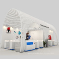 Detian Oferecer arco porta madeira stand exibição comércio show de cabine com prateleira de exibição com design 3d livre